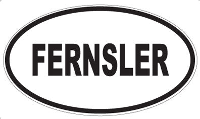 FERNSLER - Oval Magnet