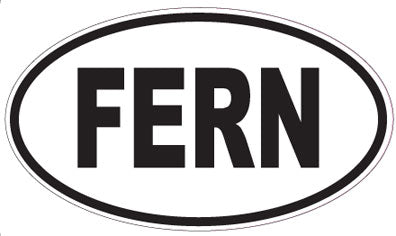 FERN - Oval Sticker
