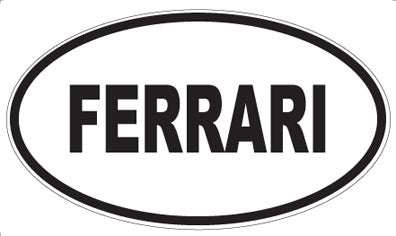 FERRARI - Oval Sticker