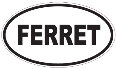 FERRET - Oval Sticker
