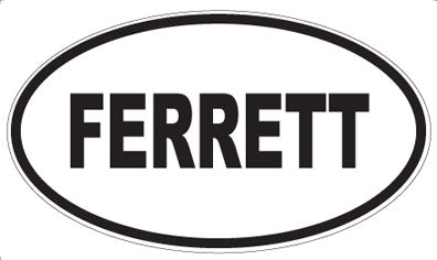 FERRETT - Oval Sticker