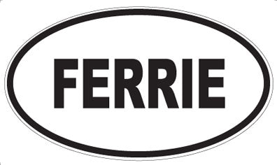 FERRIE - Oval Magnet