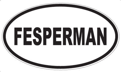 FESPERMAN - Oval Magnet