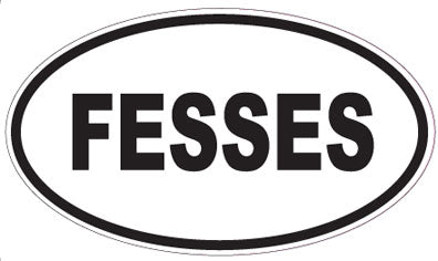 FESSES - Oval Sticker