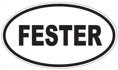 FESTER - Oval Sticker