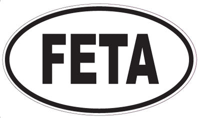 FETA - Oval Sticker