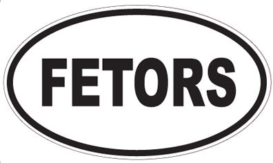 FETORS - Oval Sticker