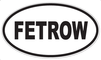 FETROW - Oval Sticker