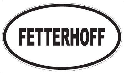 FETTERHOFF - Oval Sticker