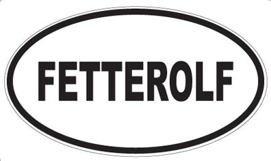 FETTEROLF - Oval Sticker