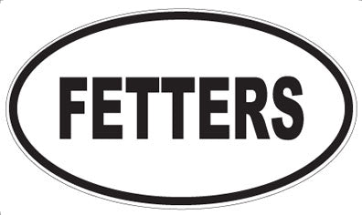 FETTERS - Oval Sticker