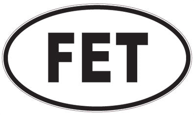 FET - 3 Letter Initials Oval Magnet