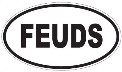 FEUDS - Oval Sticker