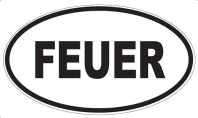FEUER - Oval Sticker