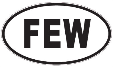FEW - 3 Letter Initials Oval Magnet
