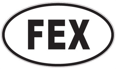 FEX - 3 Letter Initials Oval Magnet