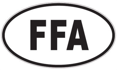 FFA - 3 Letter Initials Oval Magnet