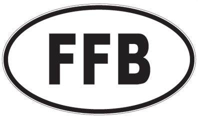 FFB - 3 Letter Initials Oval Magnet