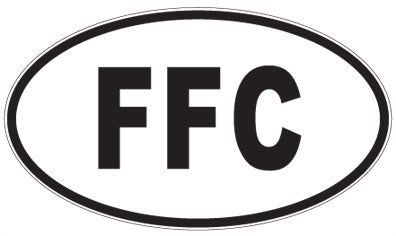 FFC - 3 Letter Initials Oval Magnet