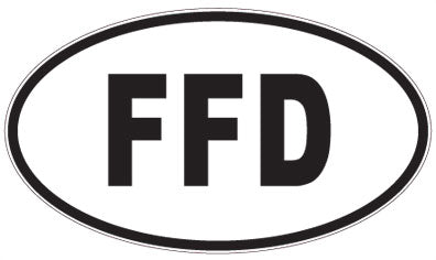 FFD - 3 Letter Initials Oval Magnet