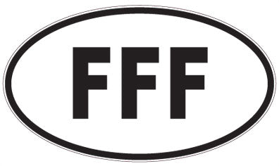 FFF - 3 Letter Initials Oval Magnet