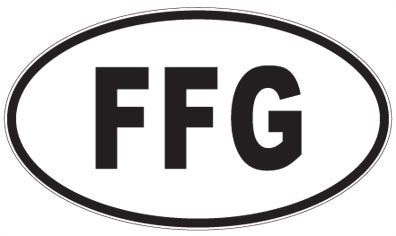 FFG - 3 Letter Initials Oval Magnet