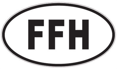 FFH - 3 Letter Initials Oval Magnet