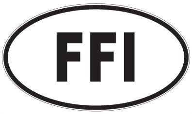 FFI - 3 Letter Initials Oval Magnet