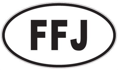 FFJ - 3 Letter Initials Oval Magnet