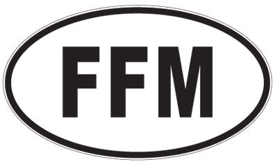 FFM - 3 Letter Initials Oval Magnet