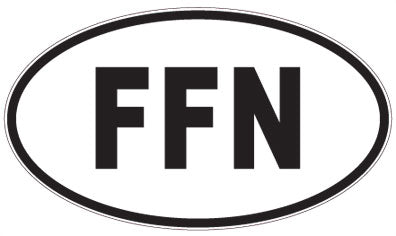 FFN - 3 Letter Initials Oval Magnet