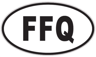 FFQ - 3 Letter Initials Oval Magnet