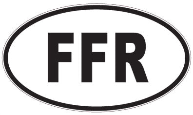 FFR - 3 Letter Initials Oval Magnet