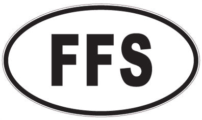 FFS - 3 Letter Initials Oval Magnet