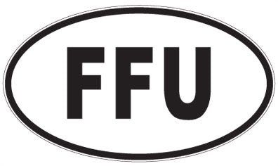 FFU - 3 Letter Initials Oval Magnet