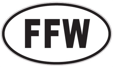 FFW - 3 Letter Initials Oval Magnet