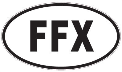 FFX - 3 Letter Initials Oval Magnet