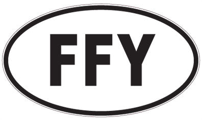 FFY - 3 Letter Initials Oval Magnet