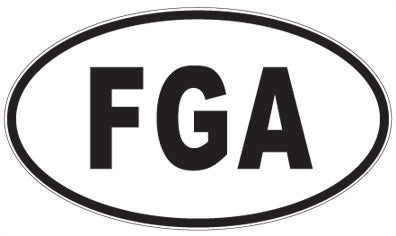 FGA - 3 Letter Initials Oval Magnet