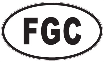 FGC - 3 Letter Initials Oval Magnet