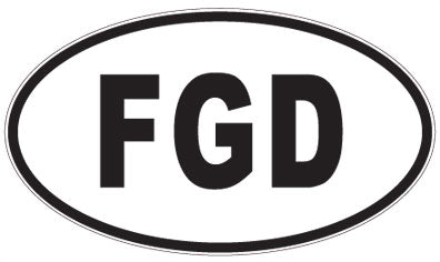 FGD - 3 Letter Initials Oval Magnet