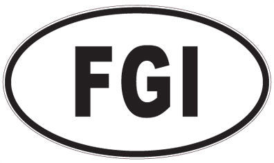 FGI - 3 Letter Initials Oval Magnet