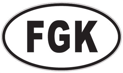 FGK - 3 Letter Initials Oval Magnet