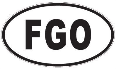 FGO - 3 Letter Initials Oval Magnet