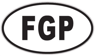 FGP - 3 Letter Initials Oval Sticker
