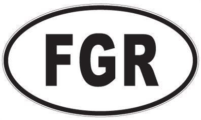 FGR - 3 Letter Initials Oval Magnet