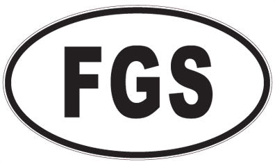 FGS - 3 Letter Initials Oval Magnet