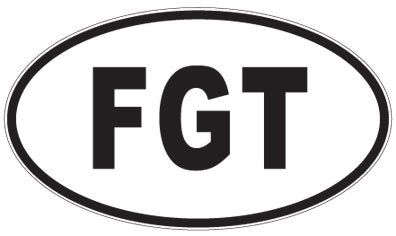 FGT - 3 Letter Initials Oval Magnet