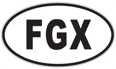 FGX - 3 Letter Initials Oval Magnet