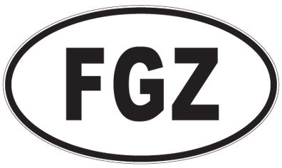 FGZ - 3 Letter Initials Oval Magnet